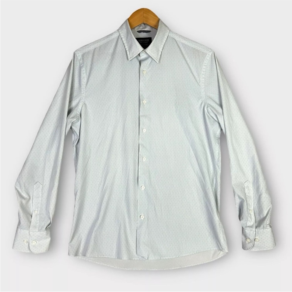 Nordstrom Mens Shop Tech Smart Trim Fit Mens Medium Long Sleeve Performance EUC